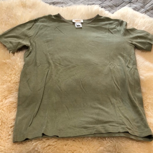 Talbots olive green tee size M - Picture 1 of 7